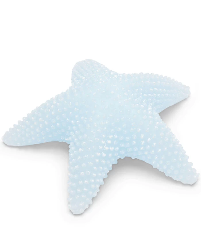 Kaars, Decoratieve Stompkaars Zeester - Starfish - Lichtblauw 3 Kaars, Decoratieve Stompkaars Zeester - Starfish - Lichtblauw