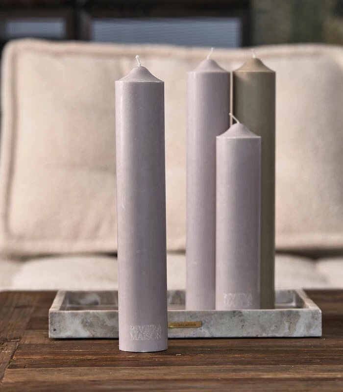 Stompkaars RM Rustic Grijs - 7x40 Cm 4 Stompkaars RM Rustic Grijs - 7x40 Cm - Afbeelding 2