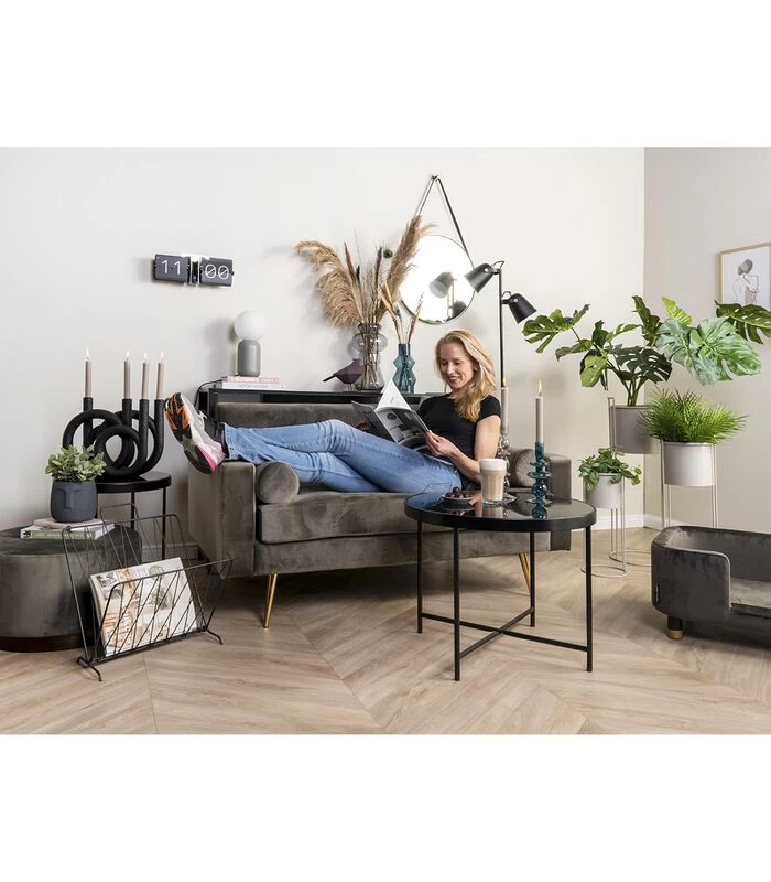 PRESENT TIME Kandelaar Rings - Polyresin - Zwart - 38x14,5x30cm 6 PRESENT TIME Kandelaar Rings - Polyresin - Zwart - 38x14,5x30cm - Afbeelding 4