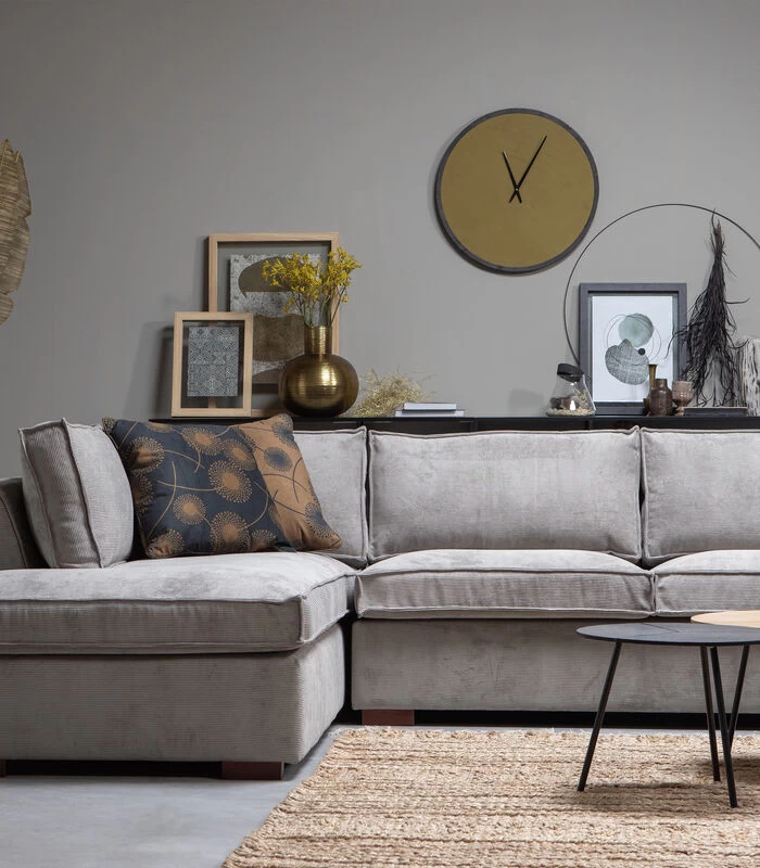 WOOOD Renske Wandklok - Velvet - Okergeel - 5x62x62 5 WOOOD Renske Wandklok - Velvet - Okergeel - 5x62x62 - Afbeelding 3