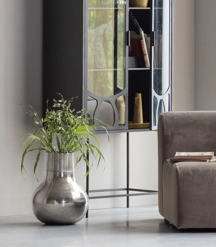BePureHome Metal Vaas XL - Metaal - Zilver - 46x36x36 4 BePureHome Metal Vaas XL - Metaal - Zilver - 46x36x36 - Afbeelding 2