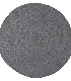 WOOOD Ross Vloerkleed - Jute - Asfalt - 1x150x150