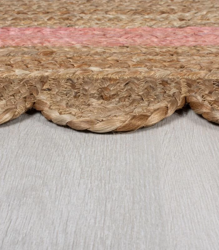 Jute Woonkamertapijt FLOWER JUTE 5 Jute Woonkamertapijt FLOWER JUTE - Afbeelding 3